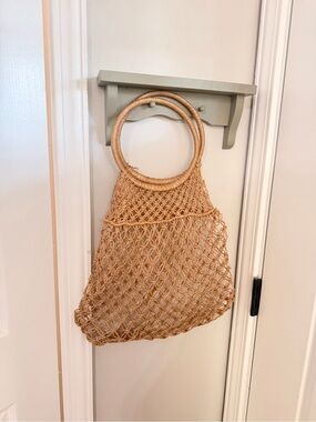 Vintage Jute Macrame Market Bag